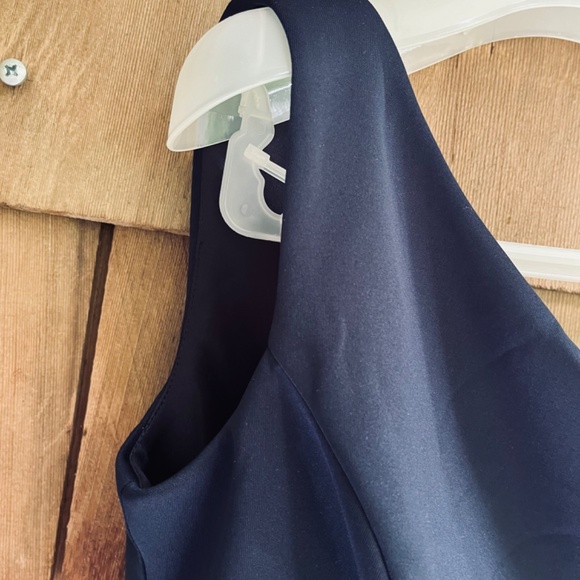 AQUA Ruffled One Shoulder Scuba Gown Size 6 ,12 Navy Women’s - Picture 8 of 17